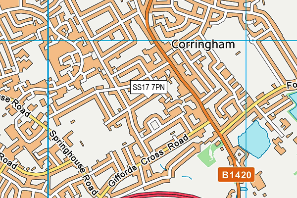 SS17 7PN map - OS VectorMap District (Ordnance Survey)