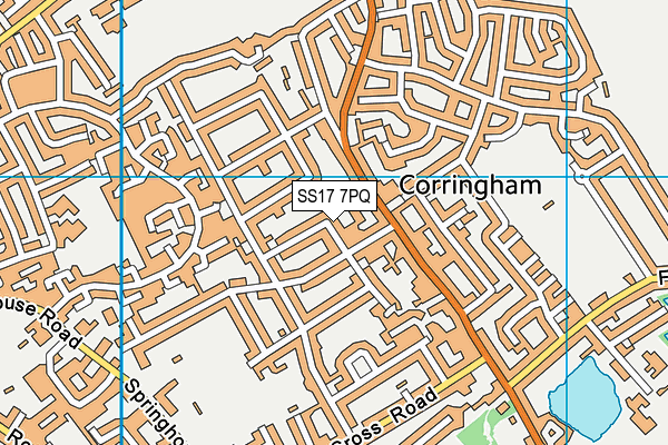 SS17 7PQ map - OS VectorMap District (Ordnance Survey)