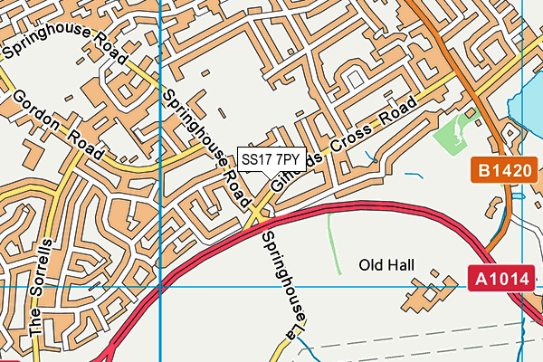 SS17 7PY map - OS VectorMap District (Ordnance Survey)