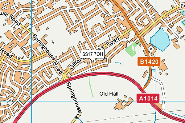 SS17 7QH map - OS VectorMap District (Ordnance Survey)