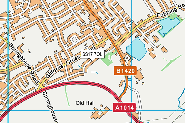 SS17 7QL map - OS VectorMap District (Ordnance Survey)