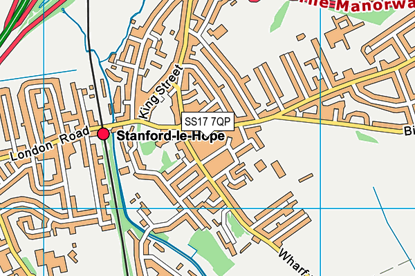 SS17 7QP map - OS VectorMap District (Ordnance Survey)