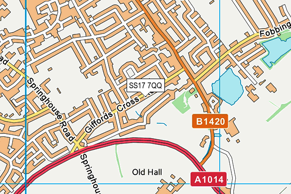 SS17 7QQ map - OS VectorMap District (Ordnance Survey)