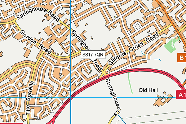 SS17 7QR map - OS VectorMap District (Ordnance Survey)