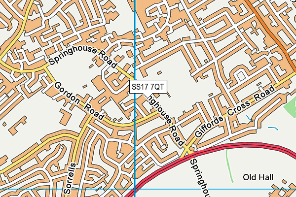 SS17 7QT map - OS VectorMap District (Ordnance Survey)