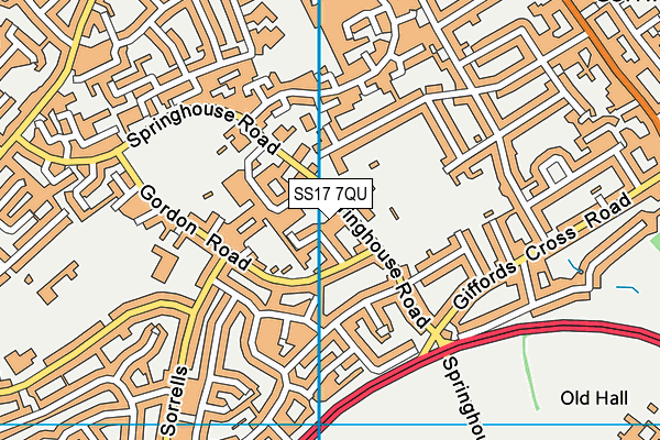 SS17 7QU map - OS VectorMap District (Ordnance Survey)