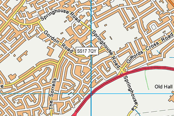 SS17 7QY map - OS VectorMap District (Ordnance Survey)