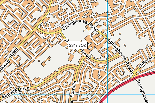 SS17 7QZ map - OS VectorMap District (Ordnance Survey)