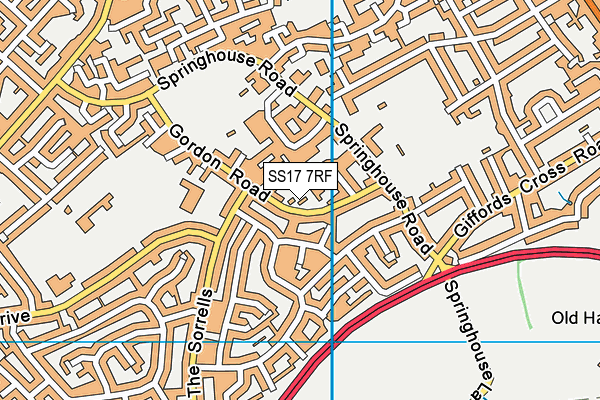 SS17 7RF map - OS VectorMap District (Ordnance Survey)