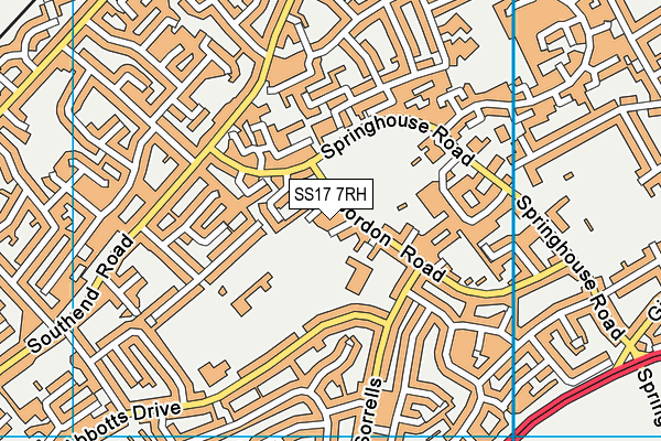 SS17 7RH map - OS VectorMap District (Ordnance Survey)