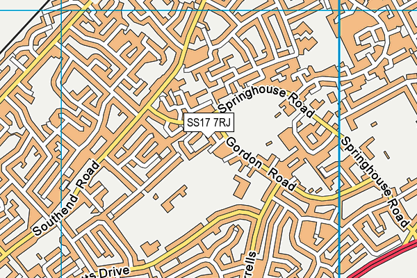 SS17 7RJ map - OS VectorMap District (Ordnance Survey)