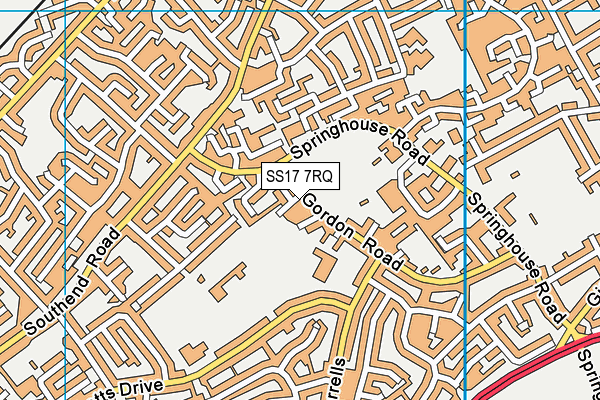 SS17 7RQ map - OS VectorMap District (Ordnance Survey)