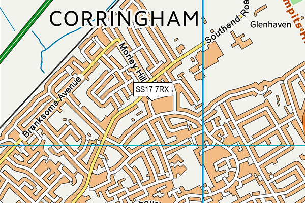 SS17 7RX map - OS VectorMap District (Ordnance Survey)