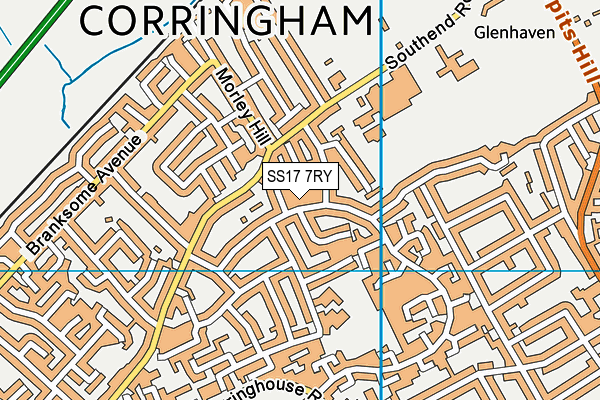 SS17 7RY map - OS VectorMap District (Ordnance Survey)