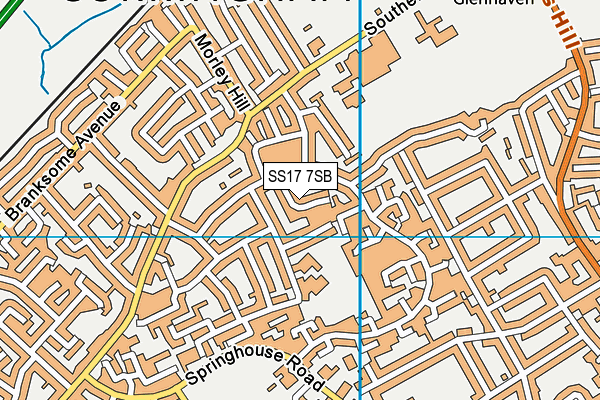 SS17 7SB map - OS VectorMap District (Ordnance Survey)