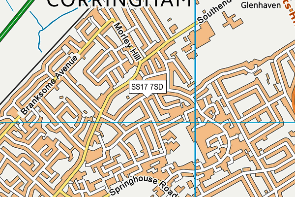 SS17 7SD map - OS VectorMap District (Ordnance Survey)