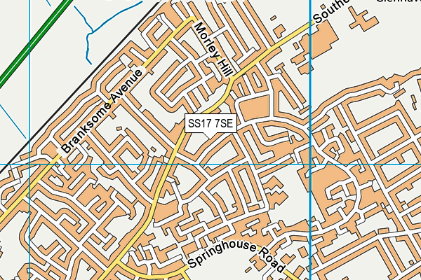 SS17 7SE map - OS VectorMap District (Ordnance Survey)