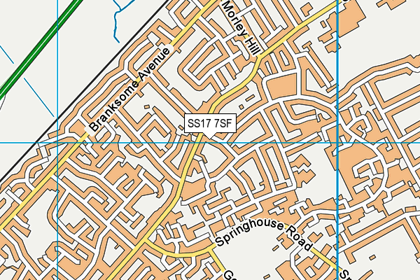 SS17 7SF map - OS VectorMap District (Ordnance Survey)