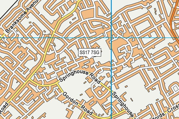 SS17 7SG map - OS VectorMap District (Ordnance Survey)