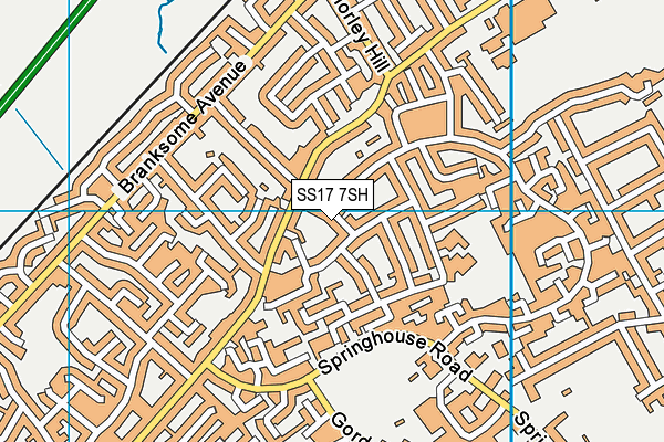 SS17 7SH map - OS VectorMap District (Ordnance Survey)