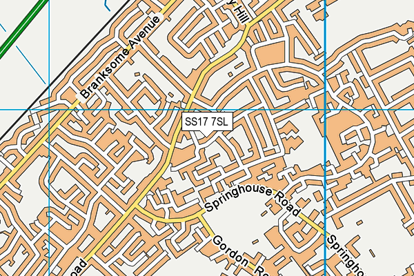 SS17 7SL map - OS VectorMap District (Ordnance Survey)