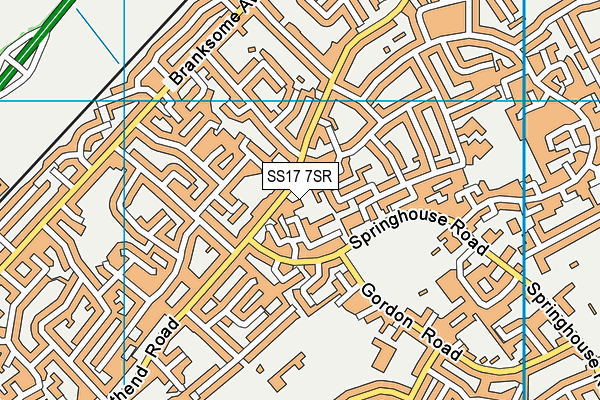 SS17 7SR map - OS VectorMap District (Ordnance Survey)