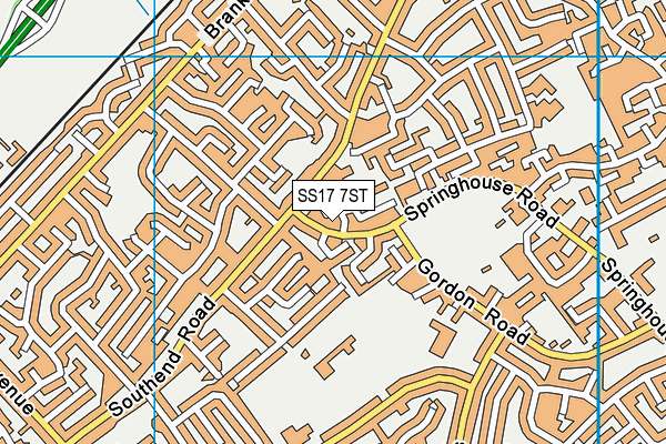 SS17 7ST map - OS VectorMap District (Ordnance Survey)