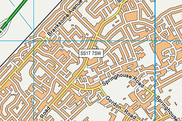 SS17 7SW map - OS VectorMap District (Ordnance Survey)