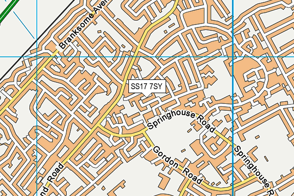 SS17 7SY map - OS VectorMap District (Ordnance Survey)