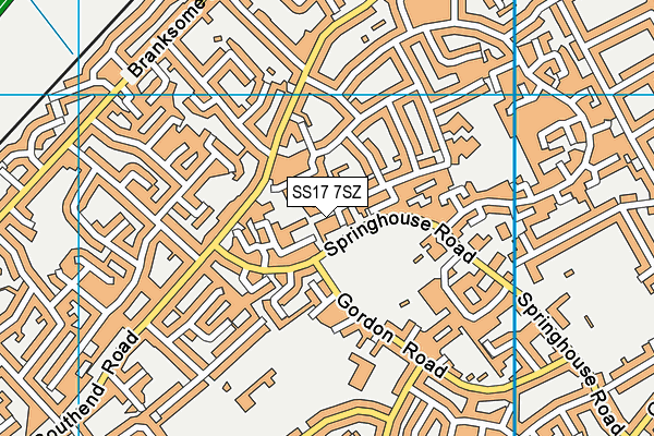 SS17 7SZ map - OS VectorMap District (Ordnance Survey)