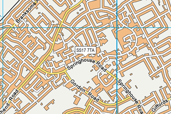 SS17 7TA map - OS VectorMap District (Ordnance Survey)