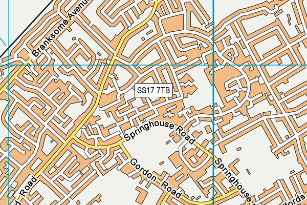 SS17 7TB map - OS VectorMap District (Ordnance Survey)