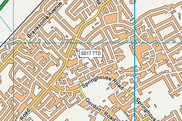 SS17 7TD map - OS VectorMap District (Ordnance Survey)