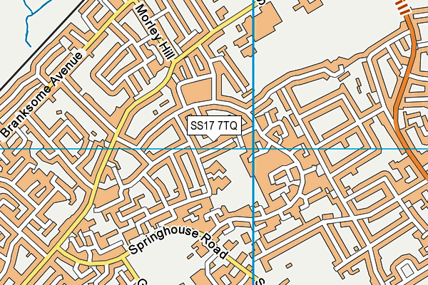 SS17 7TQ map - OS VectorMap District (Ordnance Survey)