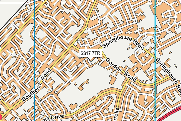 SS17 7TR map - OS VectorMap District (Ordnance Survey)