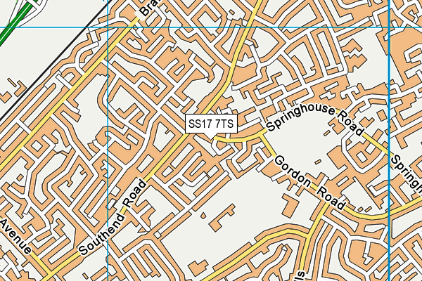 SS17 7TS map - OS VectorMap District (Ordnance Survey)