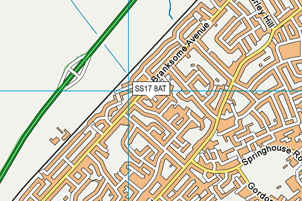 SS17 8AT map - OS VectorMap District (Ordnance Survey)