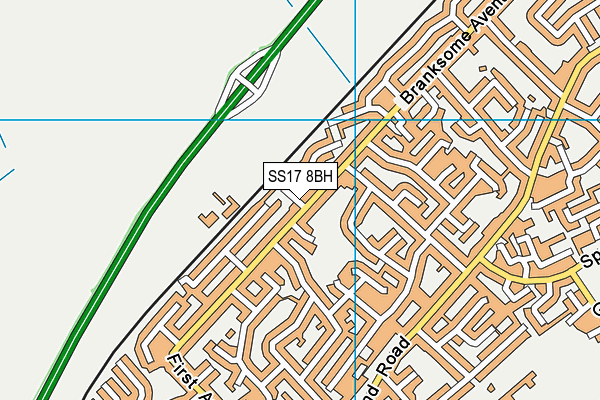 SS17 8BH map - OS VectorMap District (Ordnance Survey)