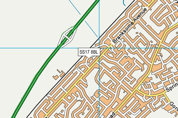 SS17 8BL map - OS VectorMap District (Ordnance Survey)