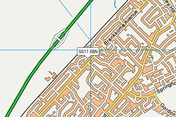 SS17 8BN map - OS VectorMap District (Ordnance Survey)