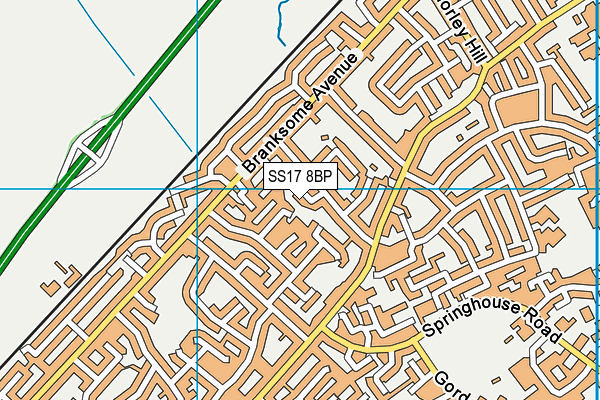 SS17 8BP map - OS VectorMap District (Ordnance Survey)