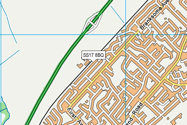 SS17 8BQ map - OS VectorMap District (Ordnance Survey)