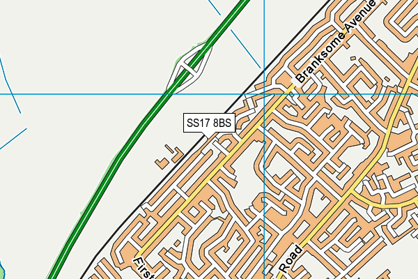SS17 8BS map - OS VectorMap District (Ordnance Survey)