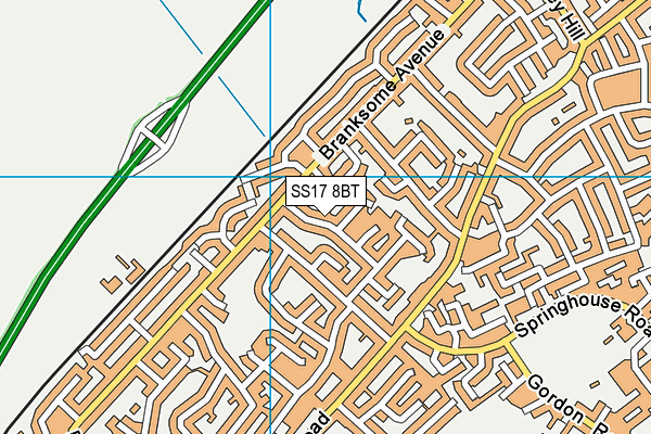 SS17 8BT map - OS VectorMap District (Ordnance Survey)