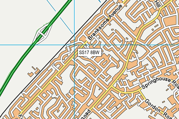 SS17 8BW map - OS VectorMap District (Ordnance Survey)