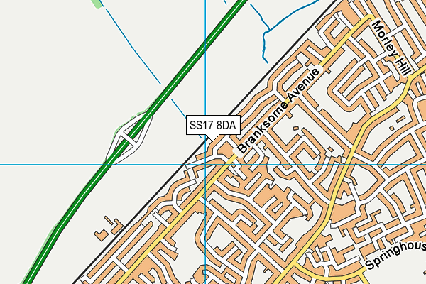 SS17 8DA map - OS VectorMap District (Ordnance Survey)
