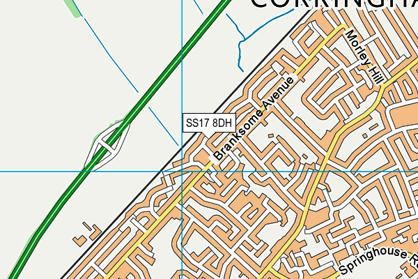 SS17 8DH map - OS VectorMap District (Ordnance Survey)