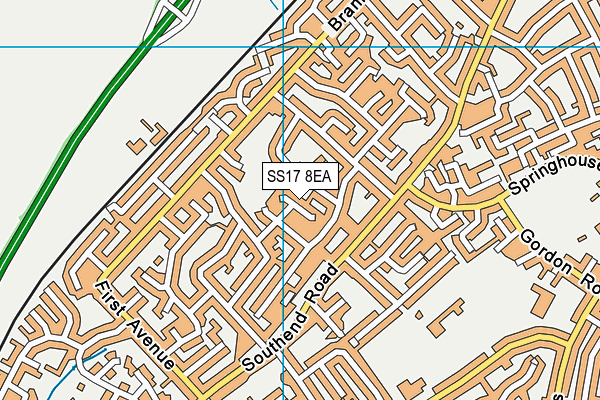 SS17 8EA map - OS VectorMap District (Ordnance Survey)