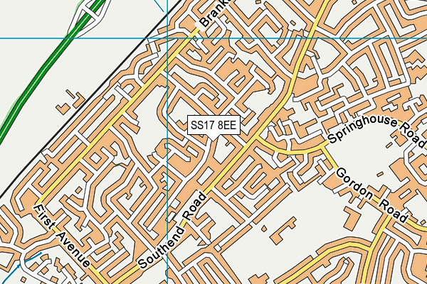 SS17 8EE map - OS VectorMap District (Ordnance Survey)