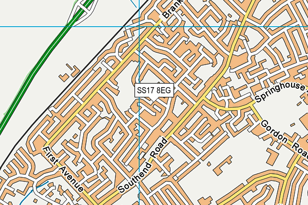 SS17 8EG map - OS VectorMap District (Ordnance Survey)